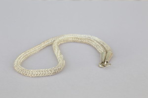Woven Argentium Silver necklace, $95