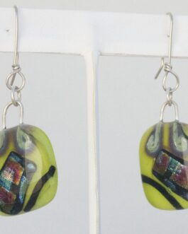 Fused glass earrings